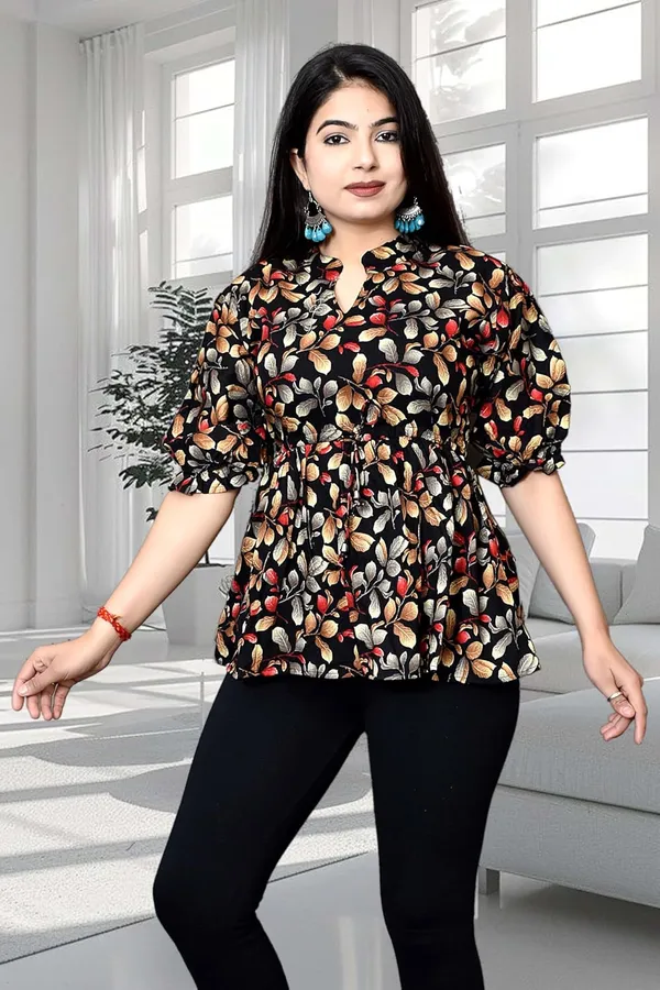 Poly_Rayon_Printed_Alia_Cut_Peplum_Top_Fabric_Cotton_Top_For_Office_Women_S_Tunics_Short_Kurti_Women_Regular_Fit