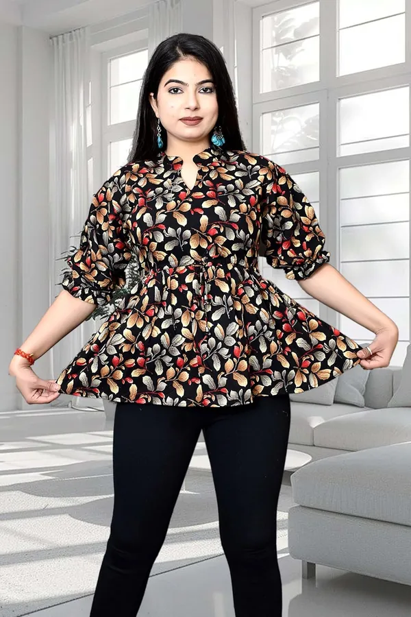 Poly_Rayon_Printed_Alia_Cut_Peplum_Top_Fabric_Cotton_Top_For_Office_Women_S_Tunics_Short_Kurti_Women_Regular_Fit