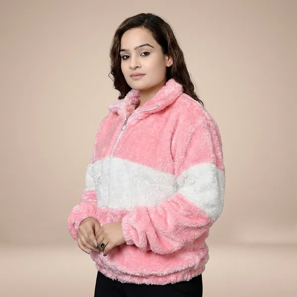 Qadri_Fashion_Women_S_Fleece_Winter_Contrast_Jacket_Wool_Zip_Up_Soft_Fluffy_Cold_Weather_Outerwear