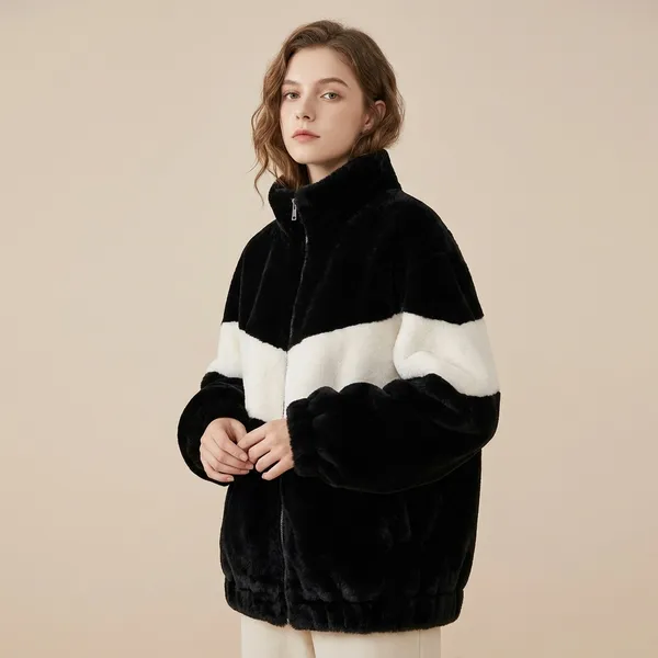 Qadri_Fashion_Women_S_Fleece_Winter_Contrast_Jacket_Wool_Zip_Up_Soft_Fluffy_Cold_Weather_Outerwear_Black