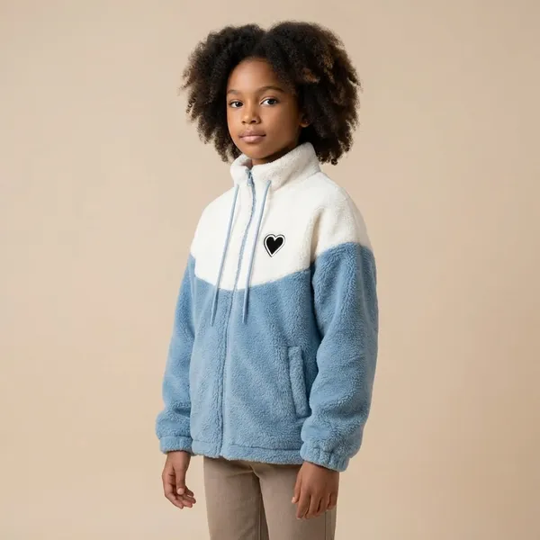 Qadri_Fashion_Clothing_Girls_Furry_Wool_Full_Zip_Jacket_Soft_Fluffy_Winter_Wear_Cozy_Warm_Outerwear_With_Chin_Guard_Easy_Pull_Zipper