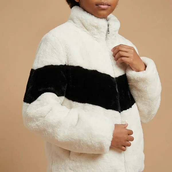 Qadri_Fashion_Women_S_Fleece_Winter_Contrast_Jacket_Wool_Zip_Up_Soft_Fluffy_Cold_Weather_Outerwear_Black