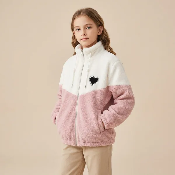 Qadri_Fashion_Clothing_Girls_Furry_Wool_Full_Zip_Jacket_Soft_Fluffy_Winter_Wear_Cozy_Warm_Outerwear_With_Chin_Guard_Easy_Pull_Zipper
