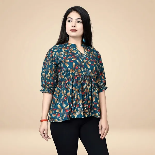 Poly_Rayon_Printed_Alia_Cut_Peplum_Top_Fabric_Cotton_Top_For_Office_Women_S_Tunics_Short_Kurti_Women_Regular_Fit