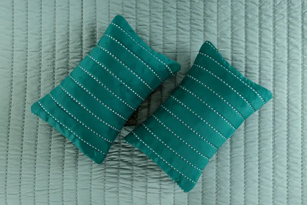 Grey_Green_Premium_Cotton_Double_Bed_Bed_Cover_With_Pillow_Cover