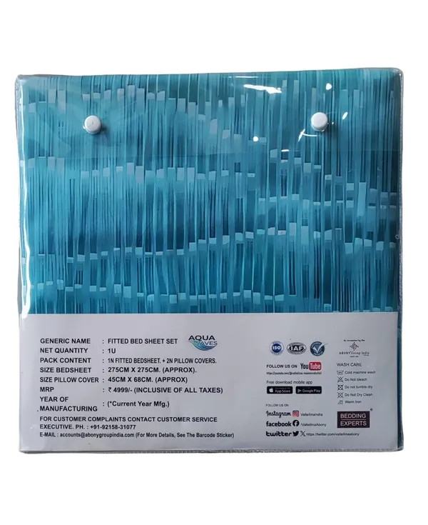 Sea_Blue_Premium_Cotton_King_Size_Bed_Sheet_With_Pillow_Cover