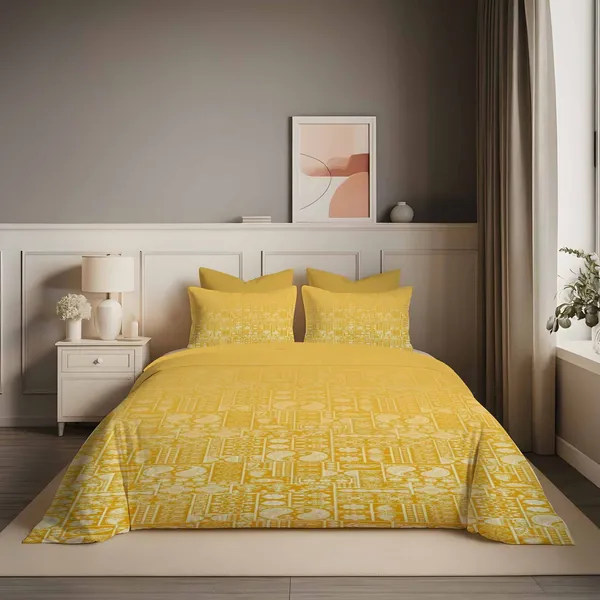 Yellow_Premium_Cotton_King_Size_Bed_Sheet_With_Pillow_Cover