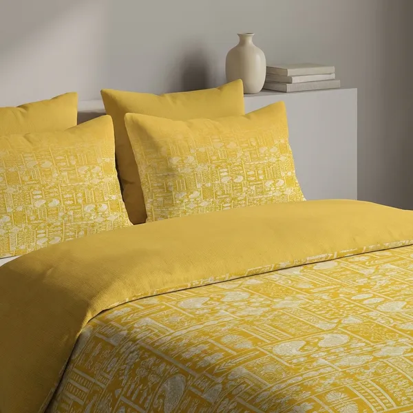 Yellow_Premium_Cotton_King_Size_Bed_Sheet_With_Pillow_Cover