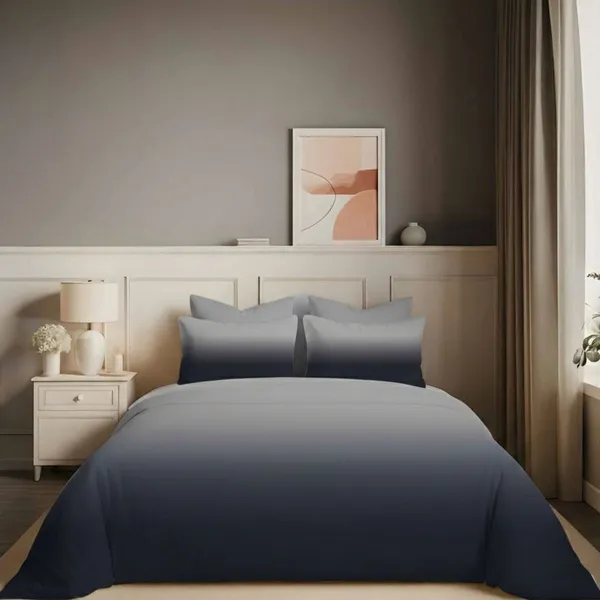 Black_And_Dark_Grey_King_Size_Elastic_Fitted_Bedsheet_Set_With_Pillow_Covers
