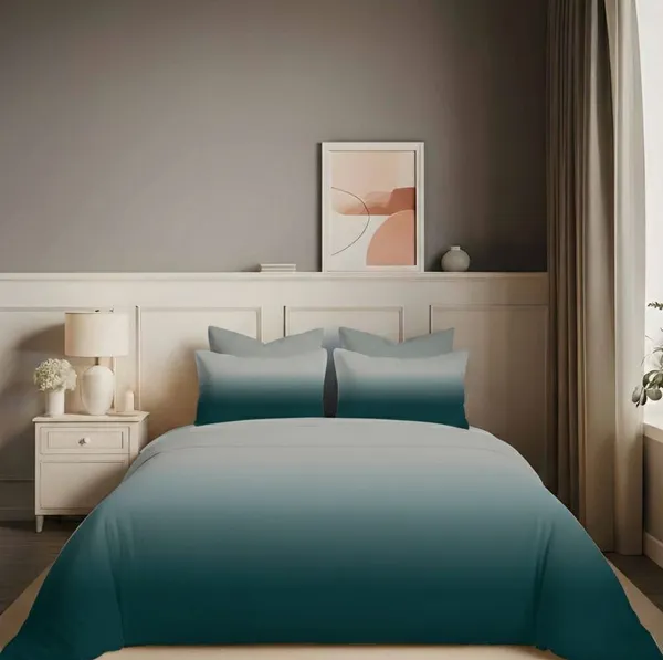 Blue_And_Grey_King_Size_Elastic_Fitted_Bedsheet_Set_With_Pillow_Covers
