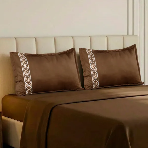 Brown_Marigold_Bedding_5_Pcs_Set_King_Size
