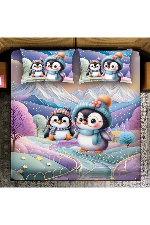 Multicolour_Premium_Cotton_King_Size_Bed_Sheet_With_Pillow_Cover