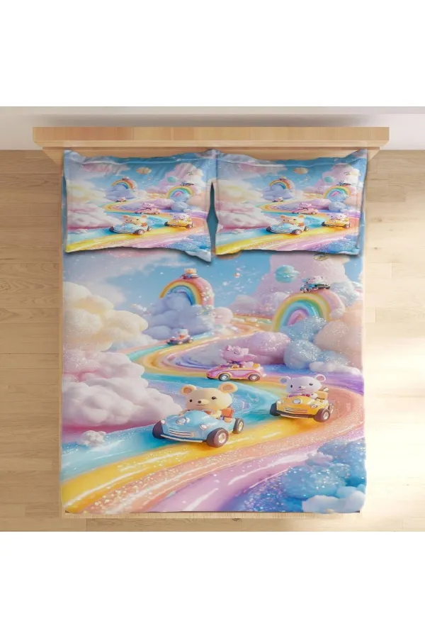 Multicolour_Premium_Cotton_King_Size_Bed_Sheet_With_Pillow_Cover