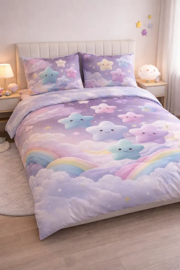 Multicolour_Premium_Cotton_King_Size_Bed_Sheet_With_Pillow_Cover