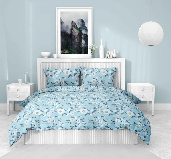 Sky_Blue_Wholesaleindia_Premium_Cotton_Double_Bedsheet_Set_With_Elegant_Design_(1_Bedsheet_+_2_Pillow_Covers)
