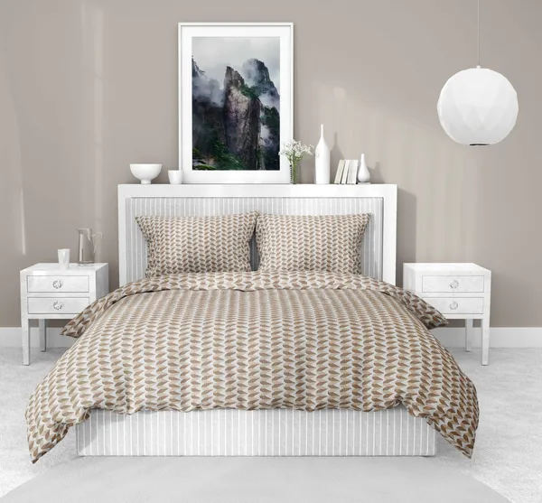 White_Brown_Wholesaleindia_Premium_Cotton_Double_Bedsheet_Set_With_Elegant_Design_(1_Bedsheet_+_2_Pillow_Covers)