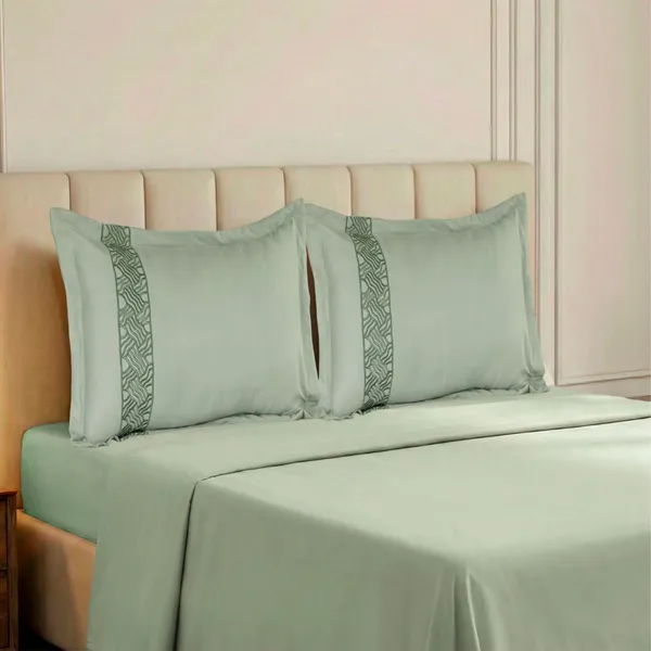 Light_Green_Marigold_Bedding_5_Pcs_Set_King_Size