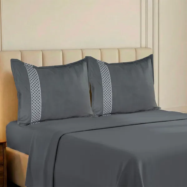Grey_Marigold_Bedding_5_Pcs_Set_King_Size