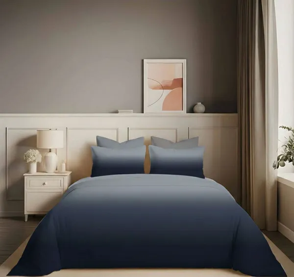 Light_Grey_And_Blue_King_Size_Elastic_Fitted_Bedsheet_Set_With_Pillow_Covers