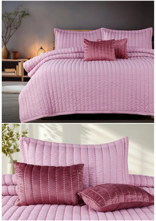 Pink_Premium_Cotton_Double_Bed_Bed_Cover_With_Pillow_Cover