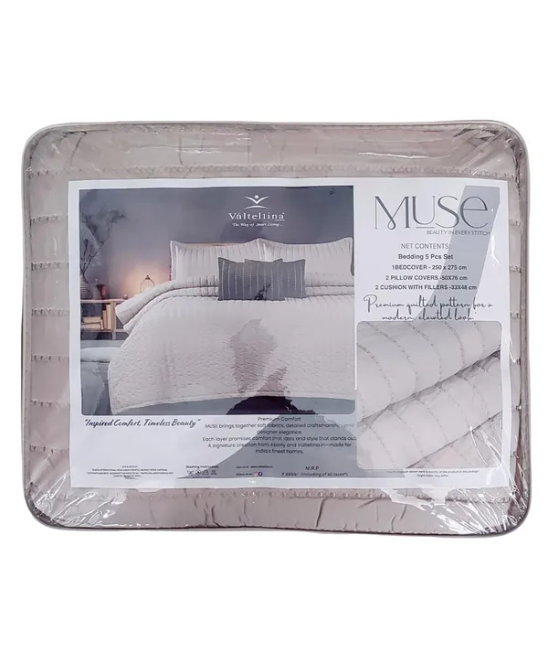 Cream_Brown_Premium_Cotton_Double_Bed_Bed_Cover_With_Pillow_Cover
