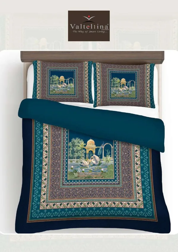 Multicolour_Premium_Cotton_King_Size_Bed_Sheet_With_Pillow_Cover