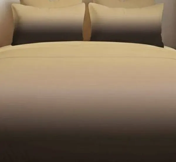 Peach_And_Dark_Grey_King_Size_Elastic_Fitted_Bedsheet_Set_With_Pillow_Covers