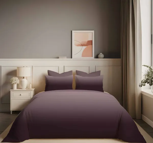 Purple_King_Size_Elastic_Fitted_Bedsheet_Set_With_Pillow_Covers