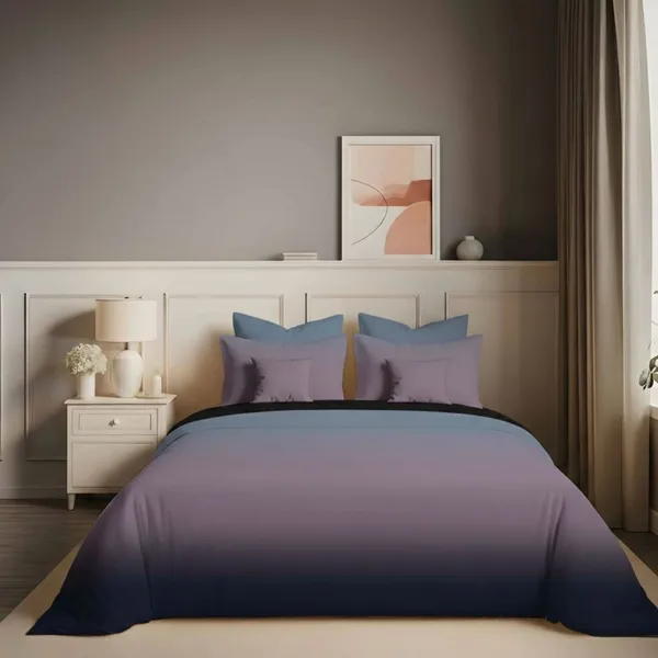 Purple_And_Dark_King_Size_Elastic_Fitted_Bedsheet_Set_With_Pillow_Covers