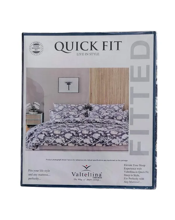 White_Grey_Premium_Cotton_Double_Bed_Bed_Sheet_With_Pillow_Cover