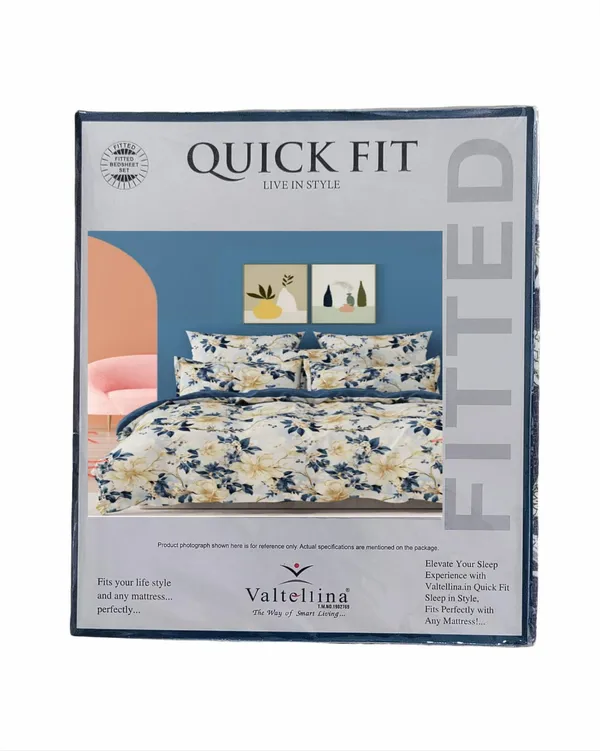 White_Blue_Premium_Cotton_Double_Bed_Bed_Sheet_With_Pillow_Cover