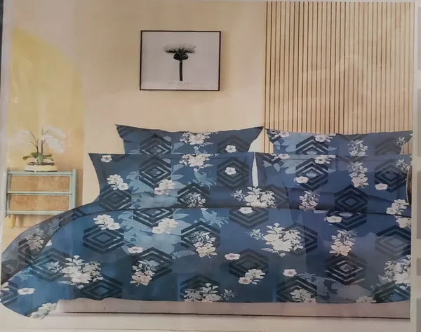 Blue_Premium_Cotton_Double_Bed_Bed_Sheet_With_Pillow_Cover