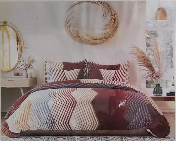White_Brown_Premium_Cotton_Double_Bed_Bed_Sheet_With_Pillow_Cover