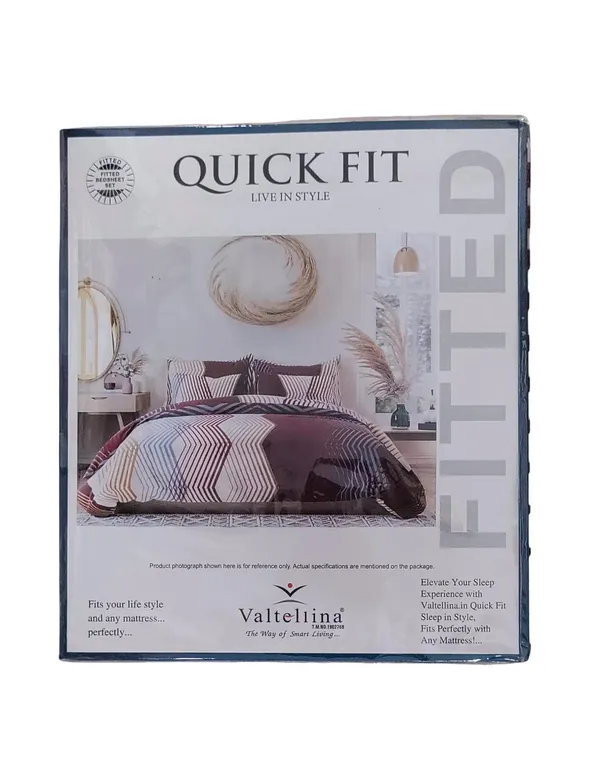 White_Brown_Premium_Cotton_Double_Bed_Bed_Sheet_With_Pillow_Cover