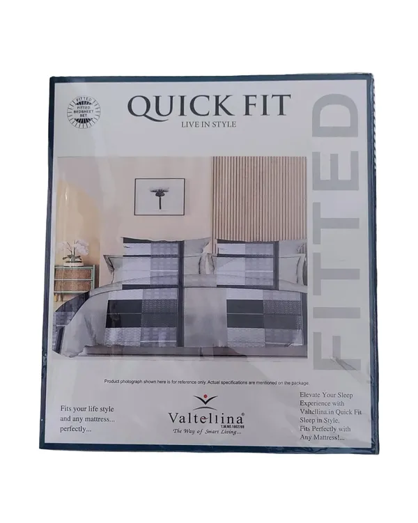 White_Grey_Premium_Cotton_Double_Bed_Bed_Sheet_With_Pillow_Cover