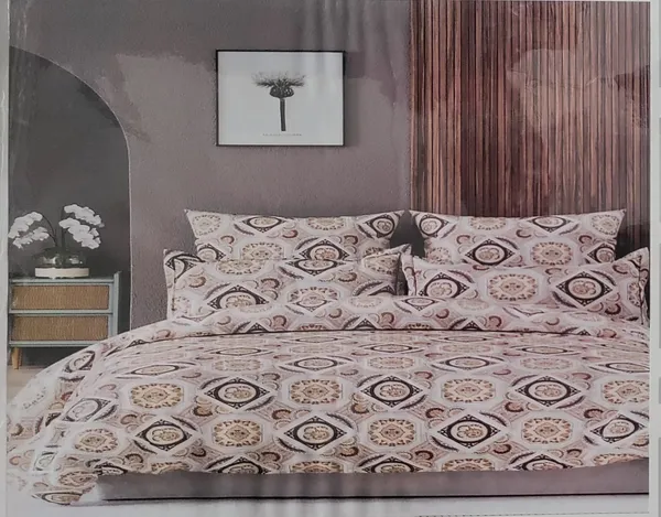 Cream_Premium_Cotton_Double_Bed_Bed_Sheet_With_Pillow_Cover