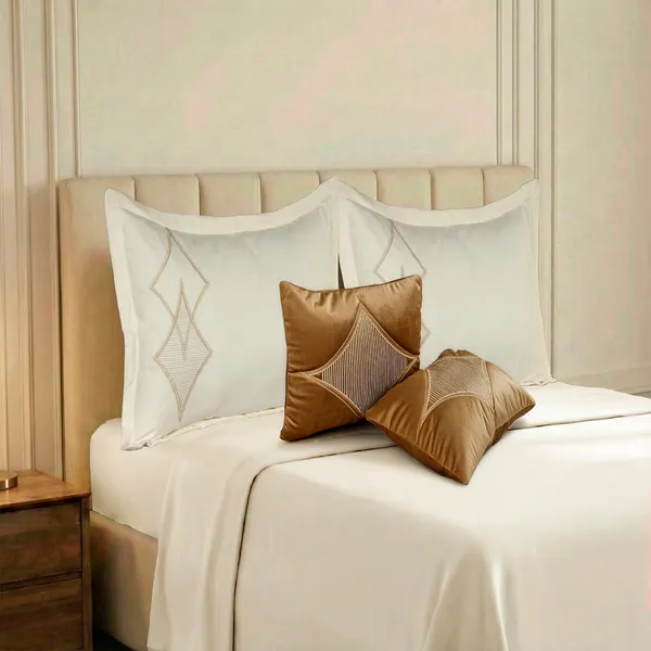 Beige_Marigold_Bedding_5_Pcs_Set_King_Size