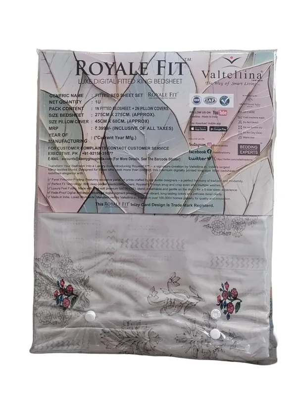 Multicolour_Premium_Cotton_King_Size_Bed_Sheet_With_Pillow_Cover