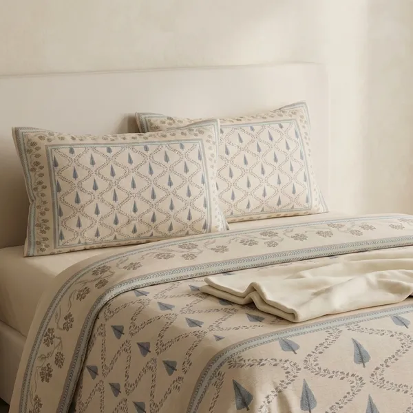 Multicolour_Premium_Cotton_King_Size_Bed_Sheet_With_Pillow_Cover