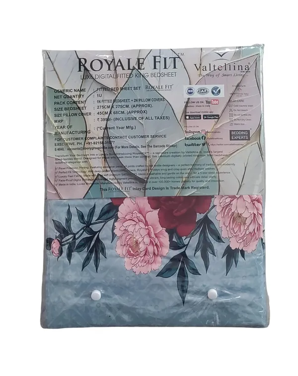 Multicolour_Premium_Cotton_King_Size_Bed_Sheet_With_Pillow_Cover