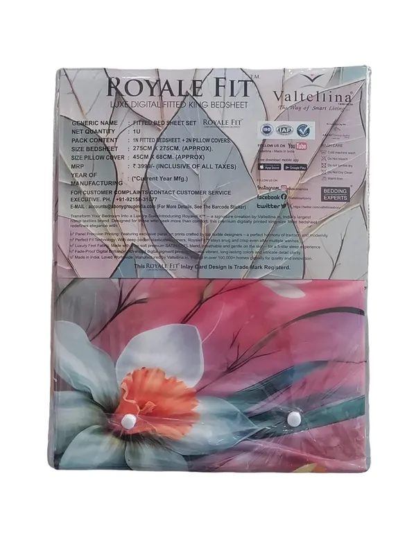 Multicolour_Premium_Cotton_King_Size_Bed_Sheet_With_Pillow_Cover