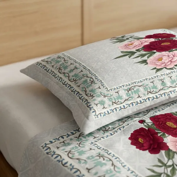 Multicolour_Premium_Cotton_King_Size_Bed_Sheet_With_Pillow_Cover