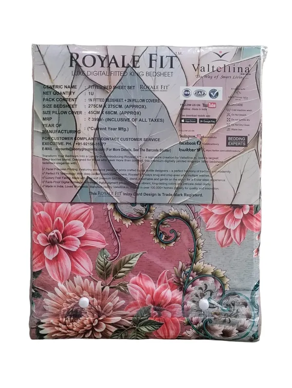 Multicolour_Premium_Cotton_King_Size_Bed_Sheet_With_Pillow_Cover