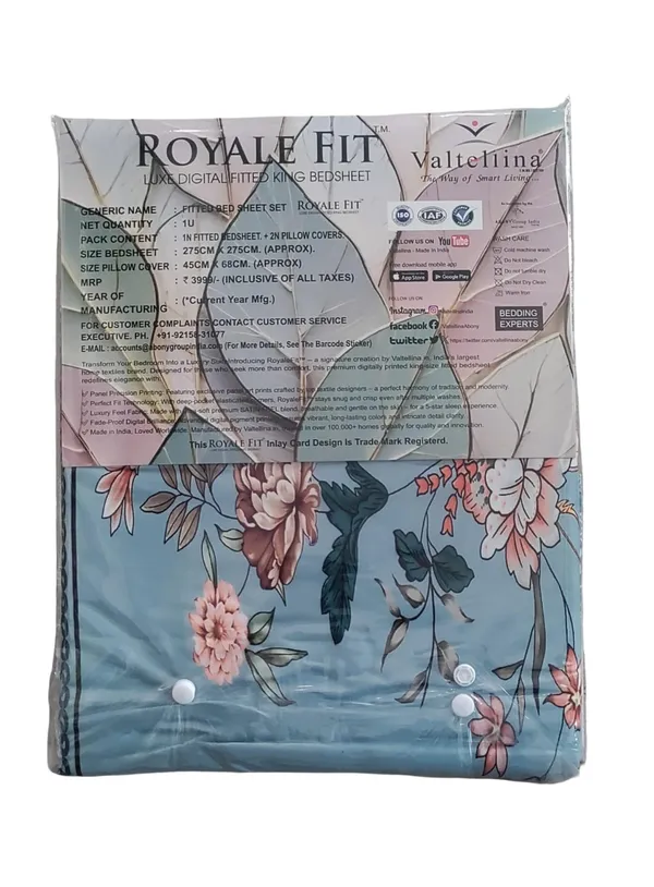 Multicolour_Premium_Cotton_King_Size_Bed_Sheet_With_Pillow_Cover