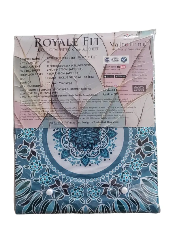 Multicolour_Premium_Cotton_King_Size_Bed_Sheet_With_Pillow_Cover