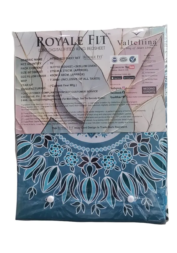 Multicolour_Premium_Cotton_King_Size_Bed_Sheet_With_Pillow_Cover