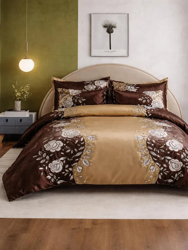 Brown_Santosa_Bedding_3_Pcs_Set_–_King_Size