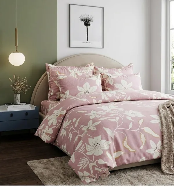 Pink_White_Santosa_Bedding_3_Pcs_Set_–_King_Size