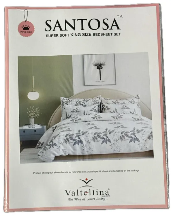 White_Grey_Santosa_Bedding_3_Pcs_Set_–_King_Size