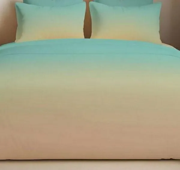Sky_Blue_And_Peack_King_Size_Elastic_Fitted_Bedsheet_Set_With_Pillow_Covers